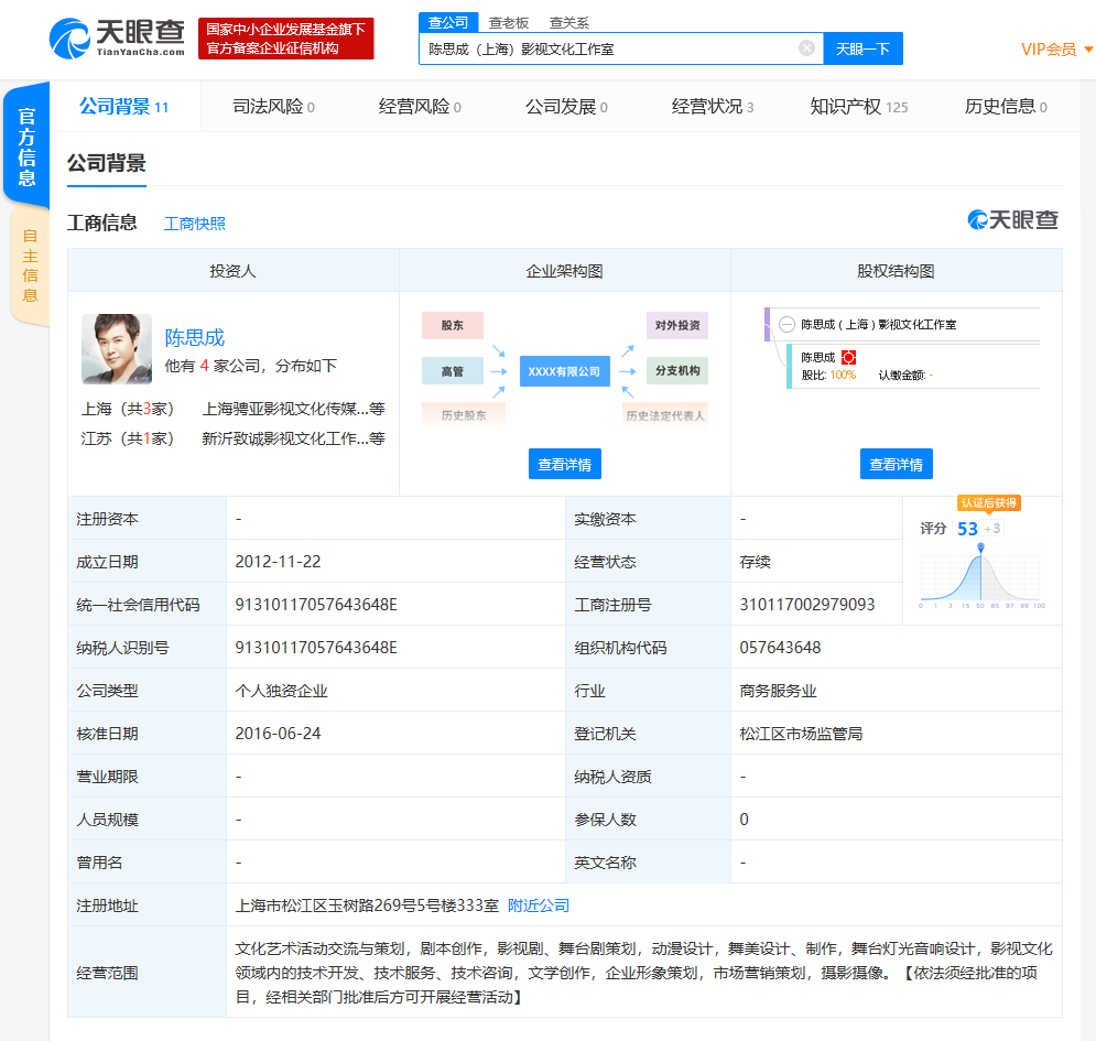 陈思诚向乐视"讨债"2900万-天眼查